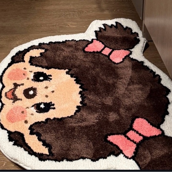NWT Monchhichi Girl Head Shaped Rug - Picture 6 of 7